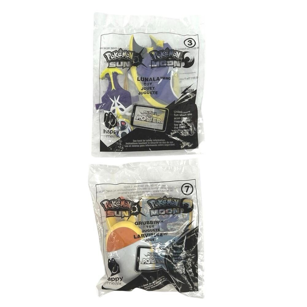 Pokemon Sun Moon McDonald’s Happy Meal Toys set of two